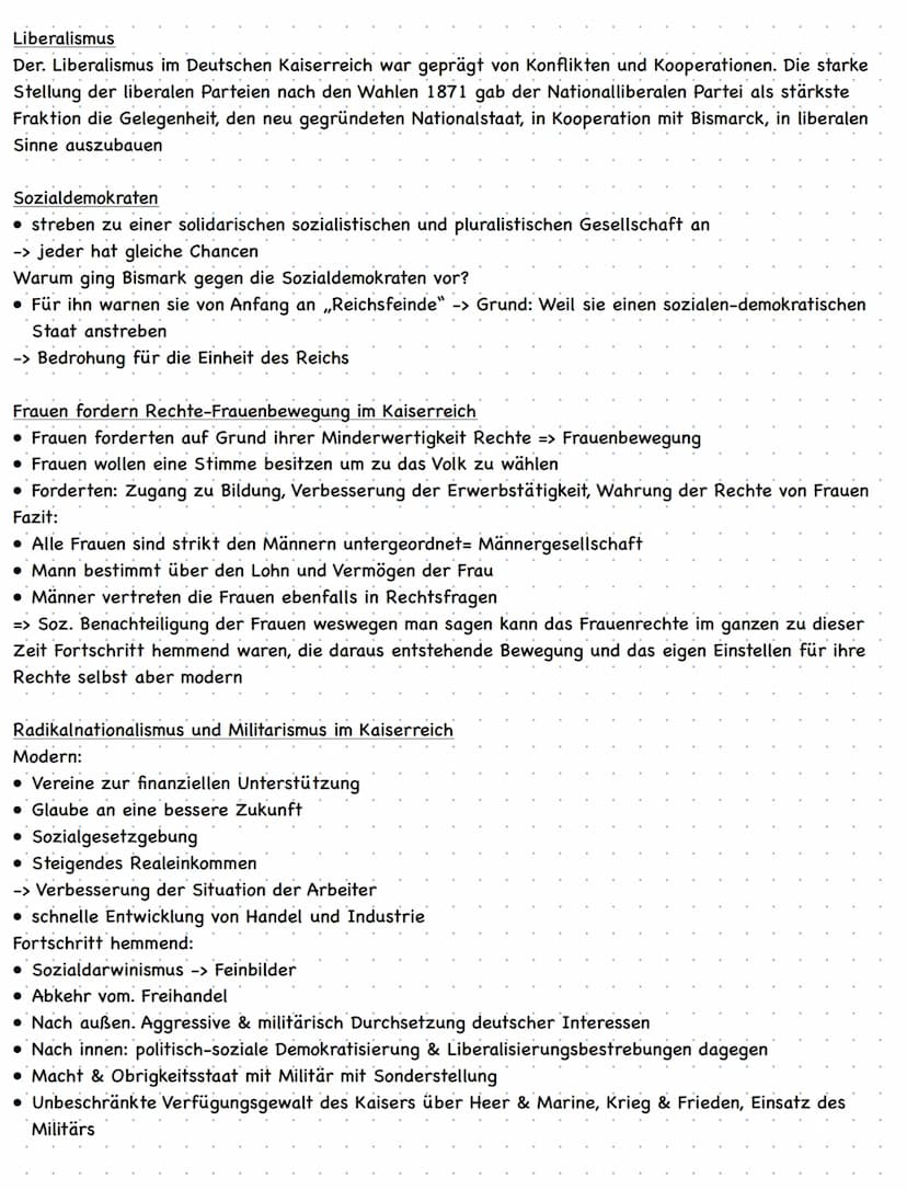 Thema: Deutsches Kaiserreich (Gründung, Verfassung, Staat, Gesellschaft,
Moderne) und Weimarer Republik (Gründung- Verfassung, Versailler Ve