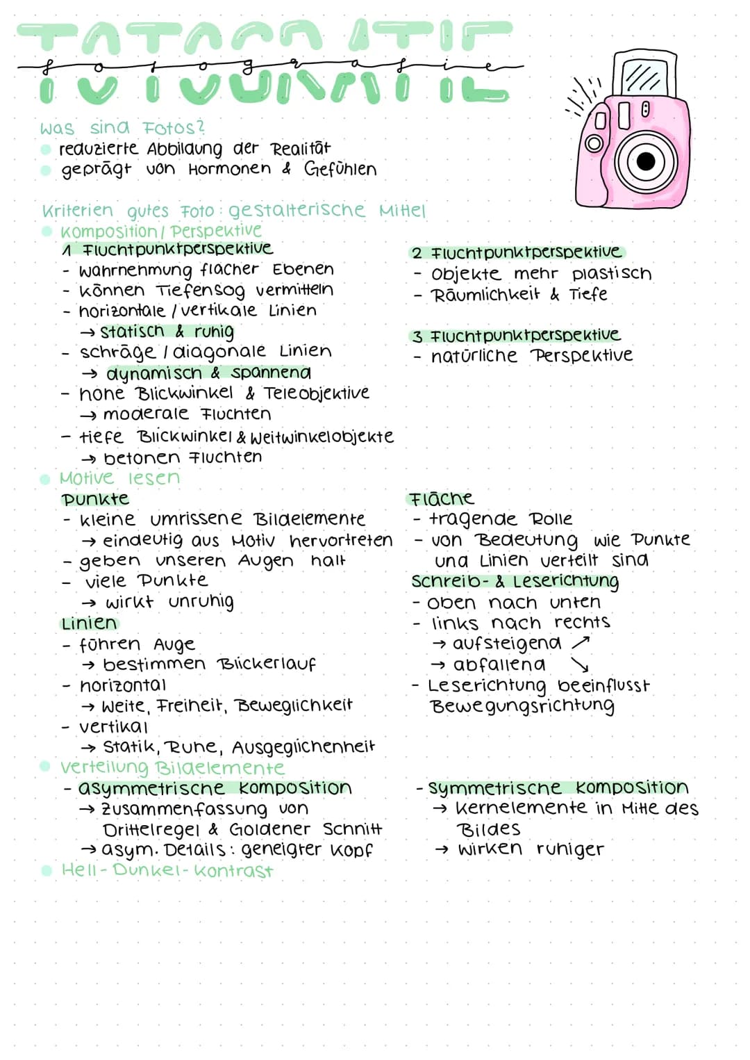 татлаn ITIF
SUNM
was sind Fotos?
reduzierte Abbildung der Realitāt
geprägt von Hormonen & Gefühlen
Kriterien gutes Foto: gestalterische Mitt