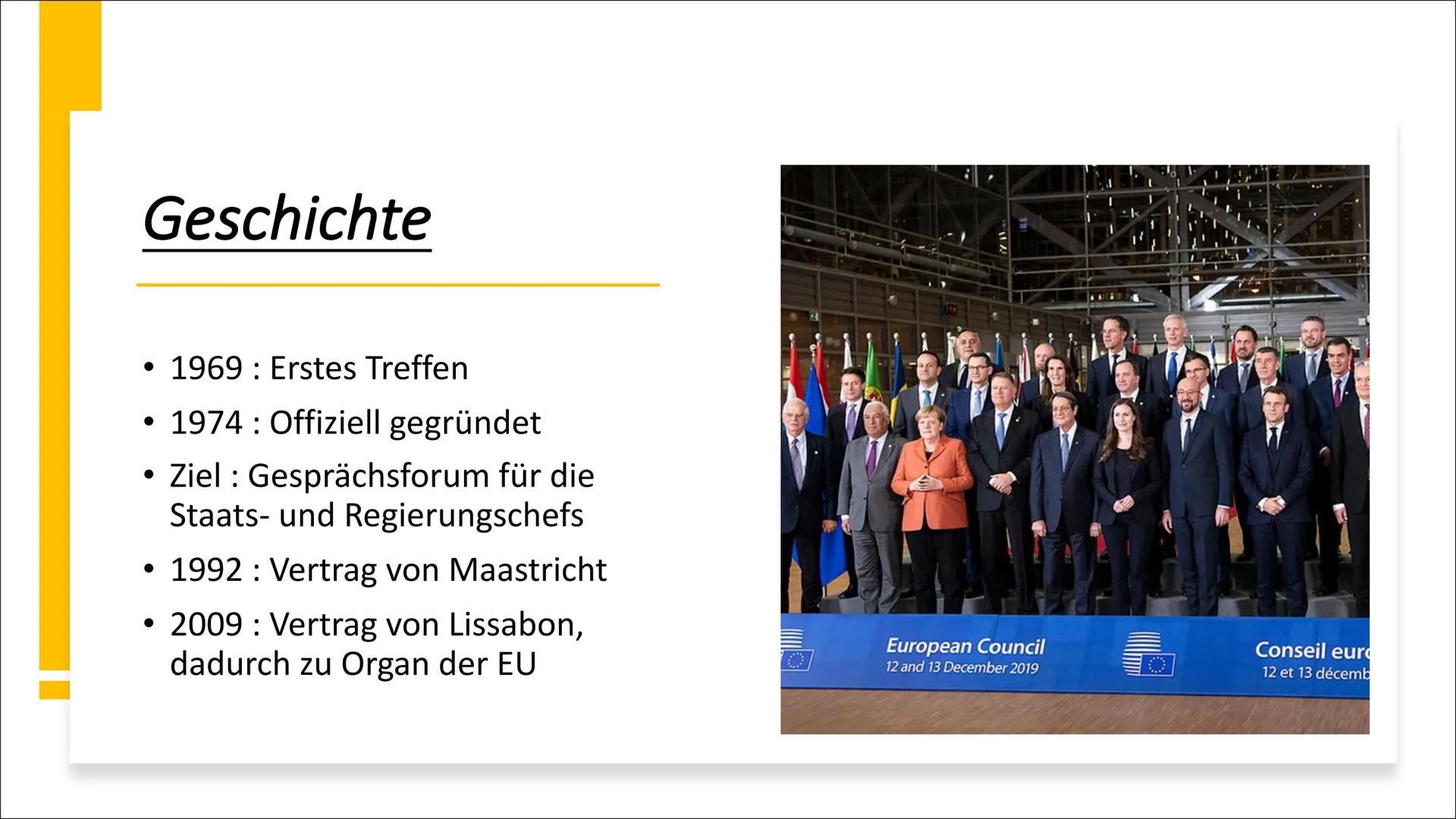 # Europäischer Rat # Inhaltsverzeichnis

- Allgemeines
- Geschichte
- Aufgaben und Funktionen
- Zusammensetzung
- Abstimmungsverfahren # All