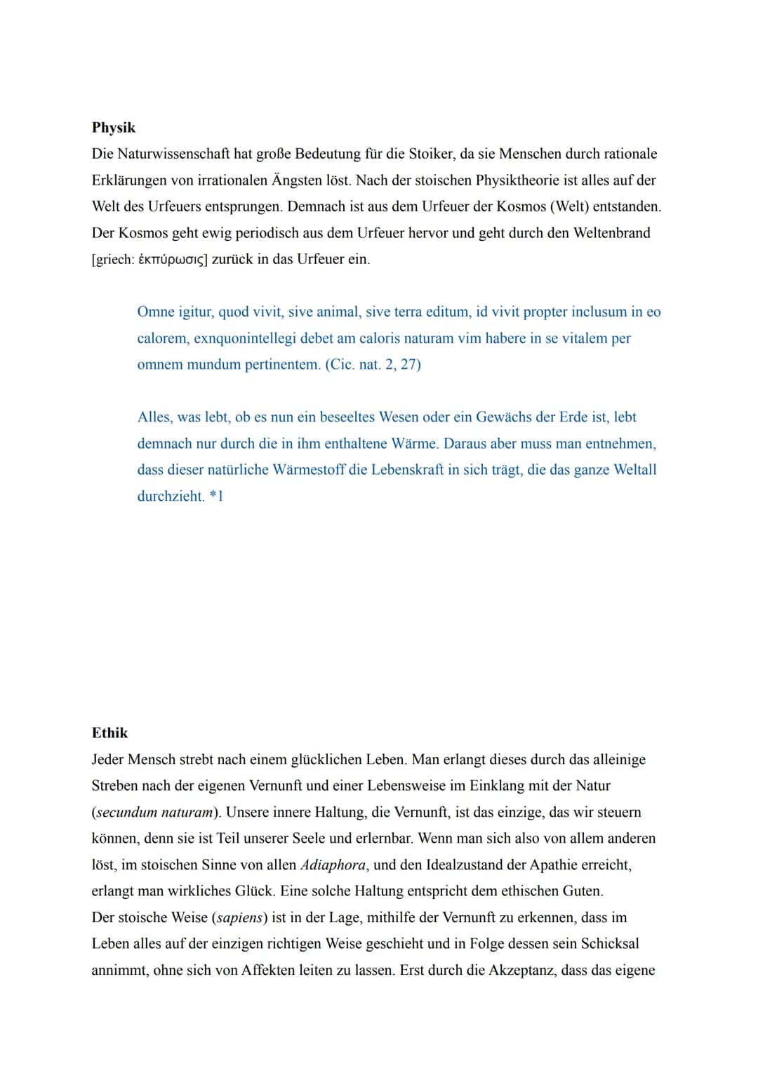 Die Stoa und Cicero
Josephine
Inhaltsverzeichnis
I. Stoa
II Stationen der Stoa
I.II Das Weltverständnis der Stoa
Q2, Latein I.III Die Philos