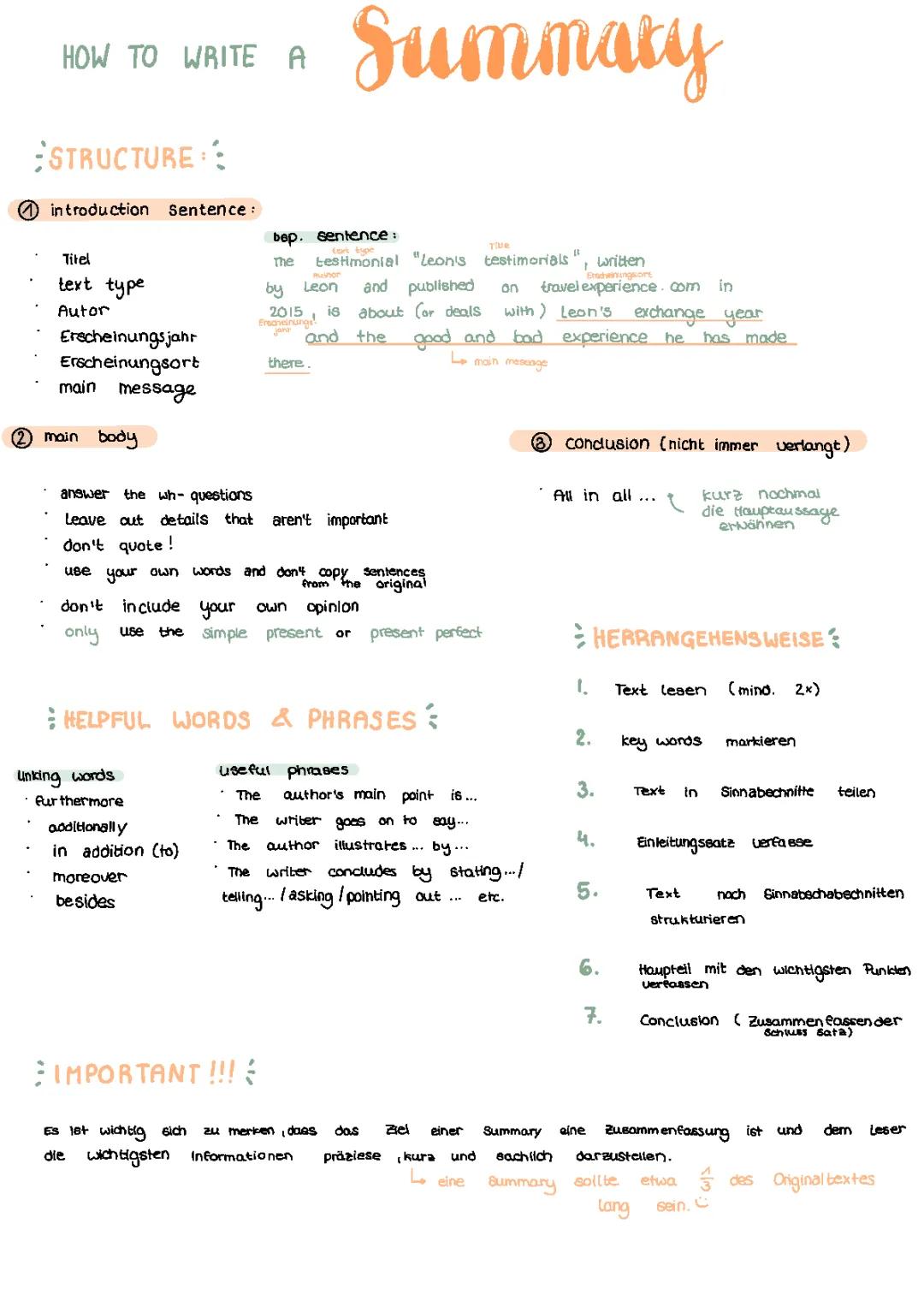 Einfach Zusammenfassungen Schreiben: Beispiele und Tipps