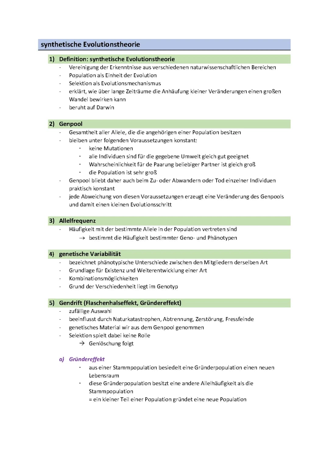 synthetische Evolutionstheorie