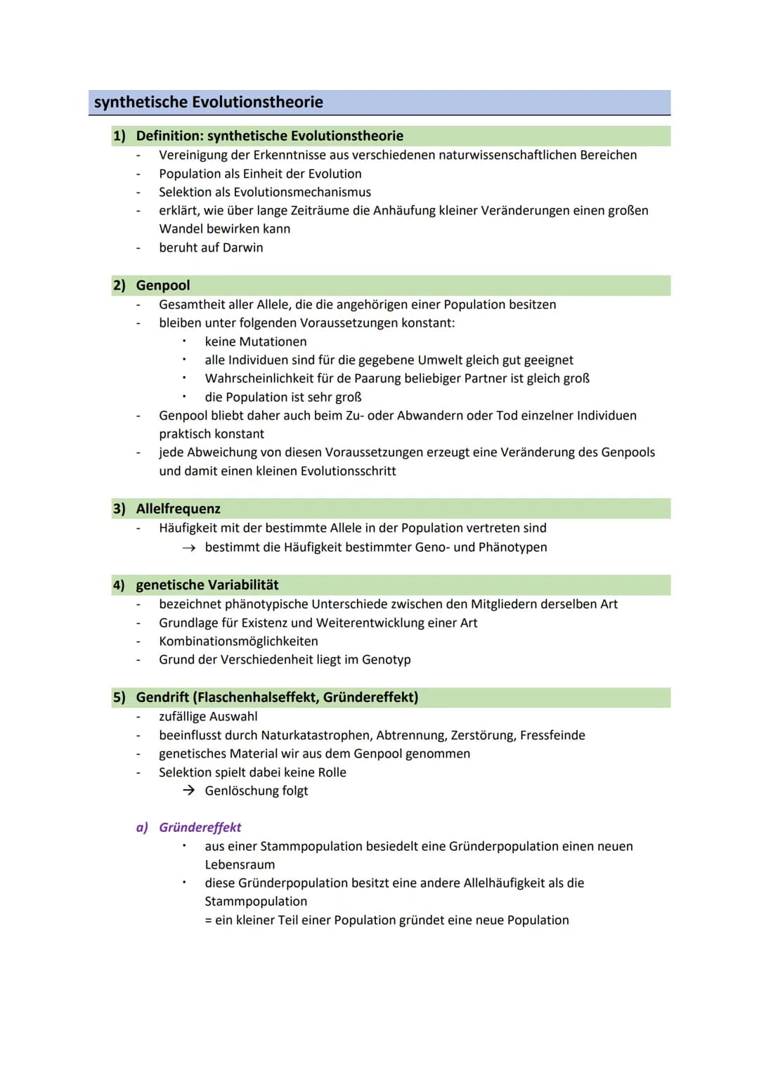 synthetische Evolutionstheorie
1) Definition: synthetische Evolutionstheorie
Vereinigung der Erkenntnisse aus verschiedenen naturwissenschaf