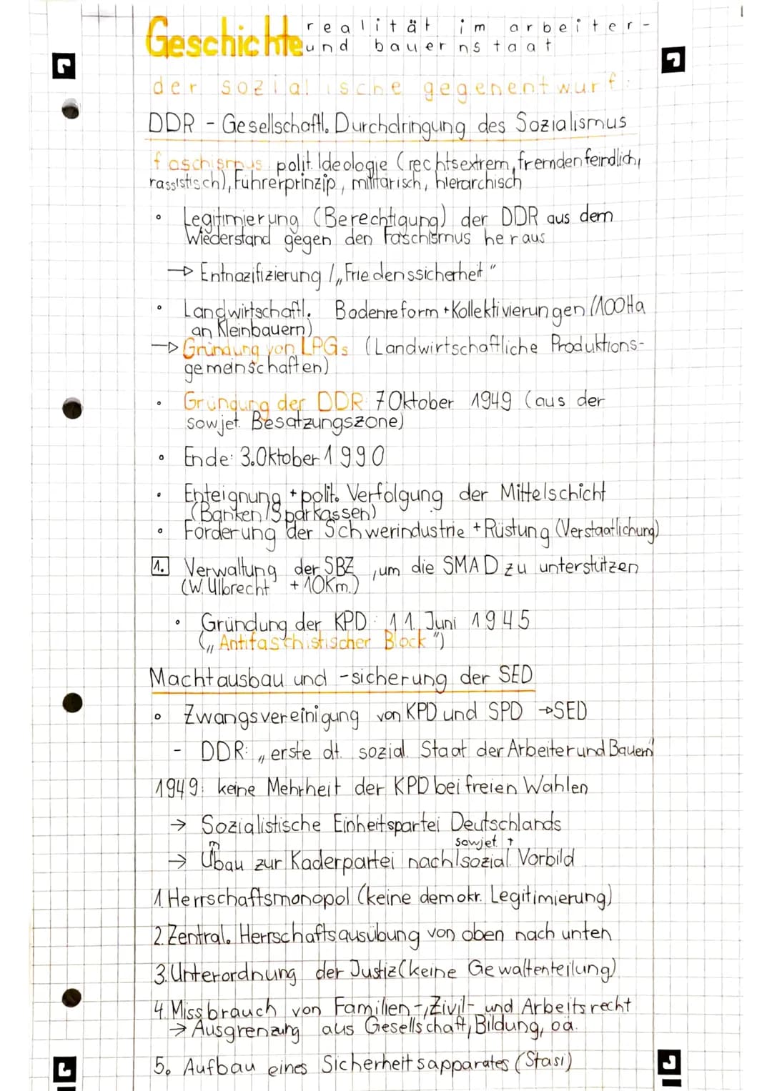 r
L
Geschichte:
der sozial
sche gegenentwur
DDR - Gesellschaftl. Durchdringung des Sozialismus
If aschismeus polit. Ideologie (rechtsextrem,
