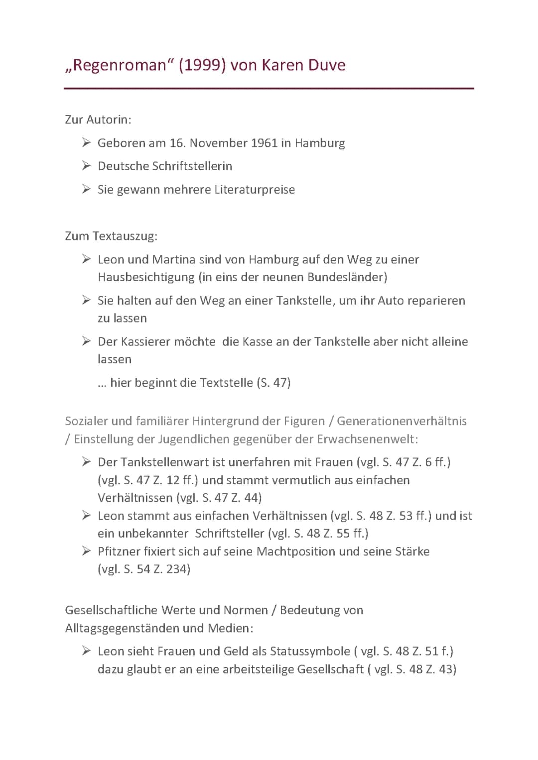 Der Regenroman Textauszug 
