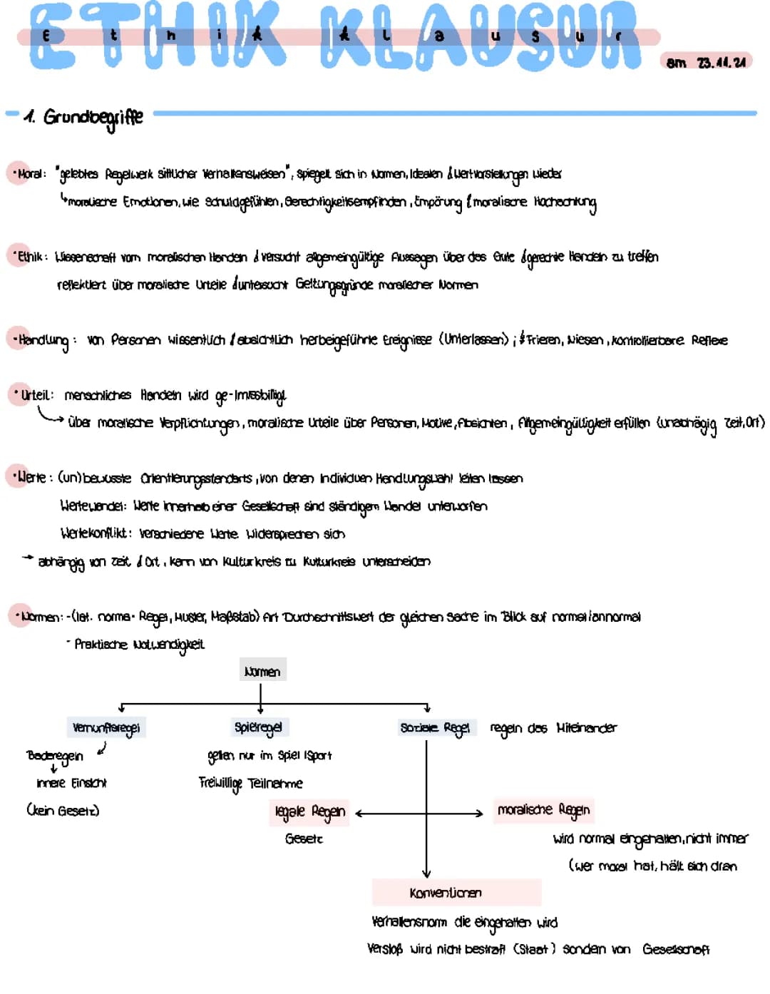 Grundbegriffe Ethik, Platon und Aristoteles