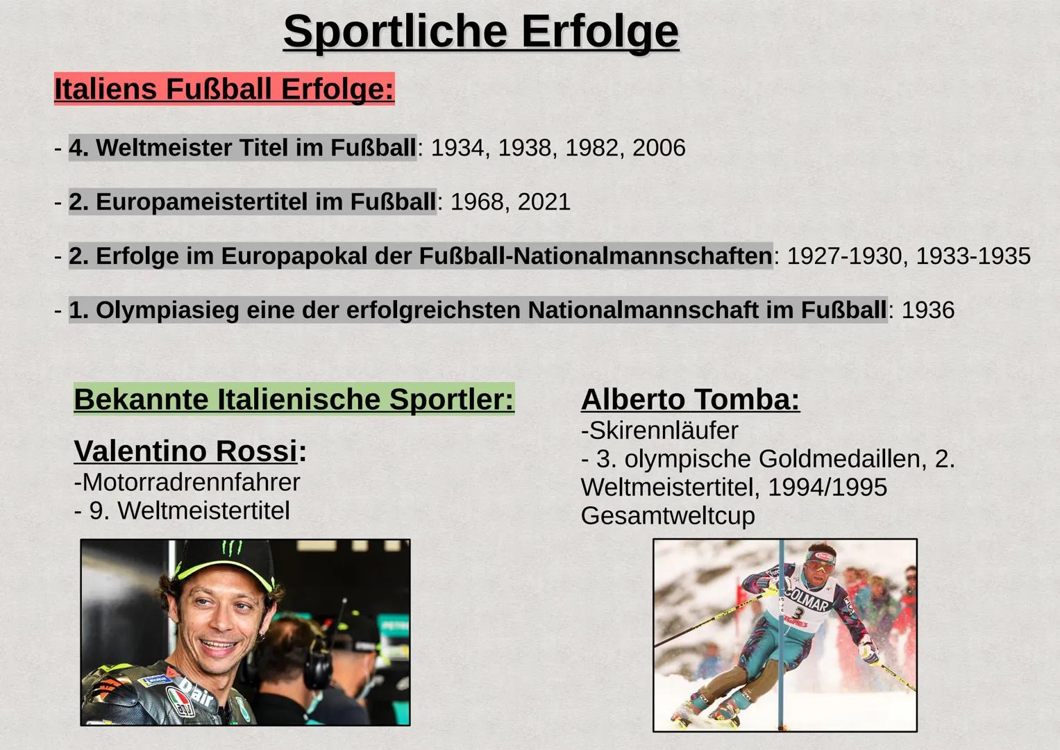 Präsentation über das
Land
Italien INHALTSVERZEICHNIS
1. Allgemeine Informationen
2. größter See/ höchster Berg
3. Angrenzende Meere
4. Nach