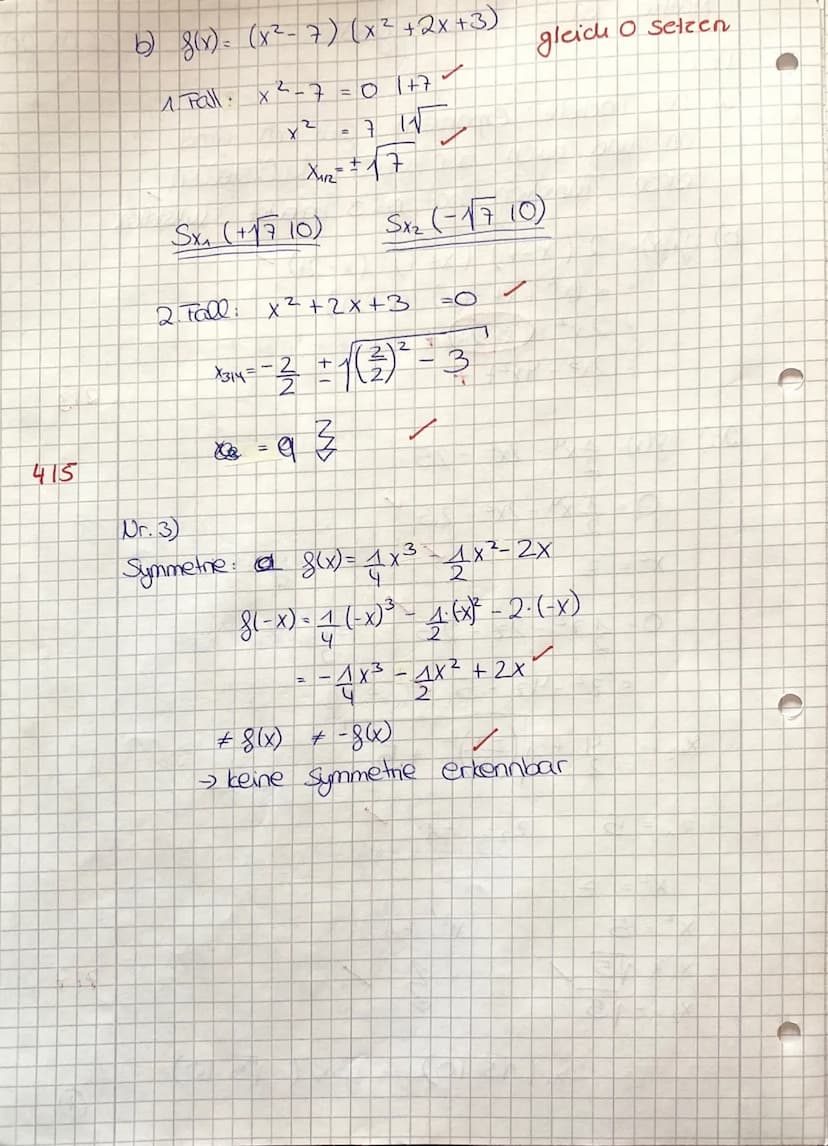 rufliches Gymnasium
Mathematik
KA 3
Name: Luisa grop
1 2 3 4 5 6
2117 116 9 7/1/46150
Alle Aufgaben sind mit lückenlosen Ausrechnungen, nach