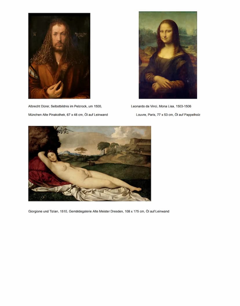 Renaissance 1420-1600 n. Chr.
Frührenaissance (1420-1500): Filippo Brunelleschi, Masaccio, Fra Angelico, Piero della Francesca, Sandro Botti
