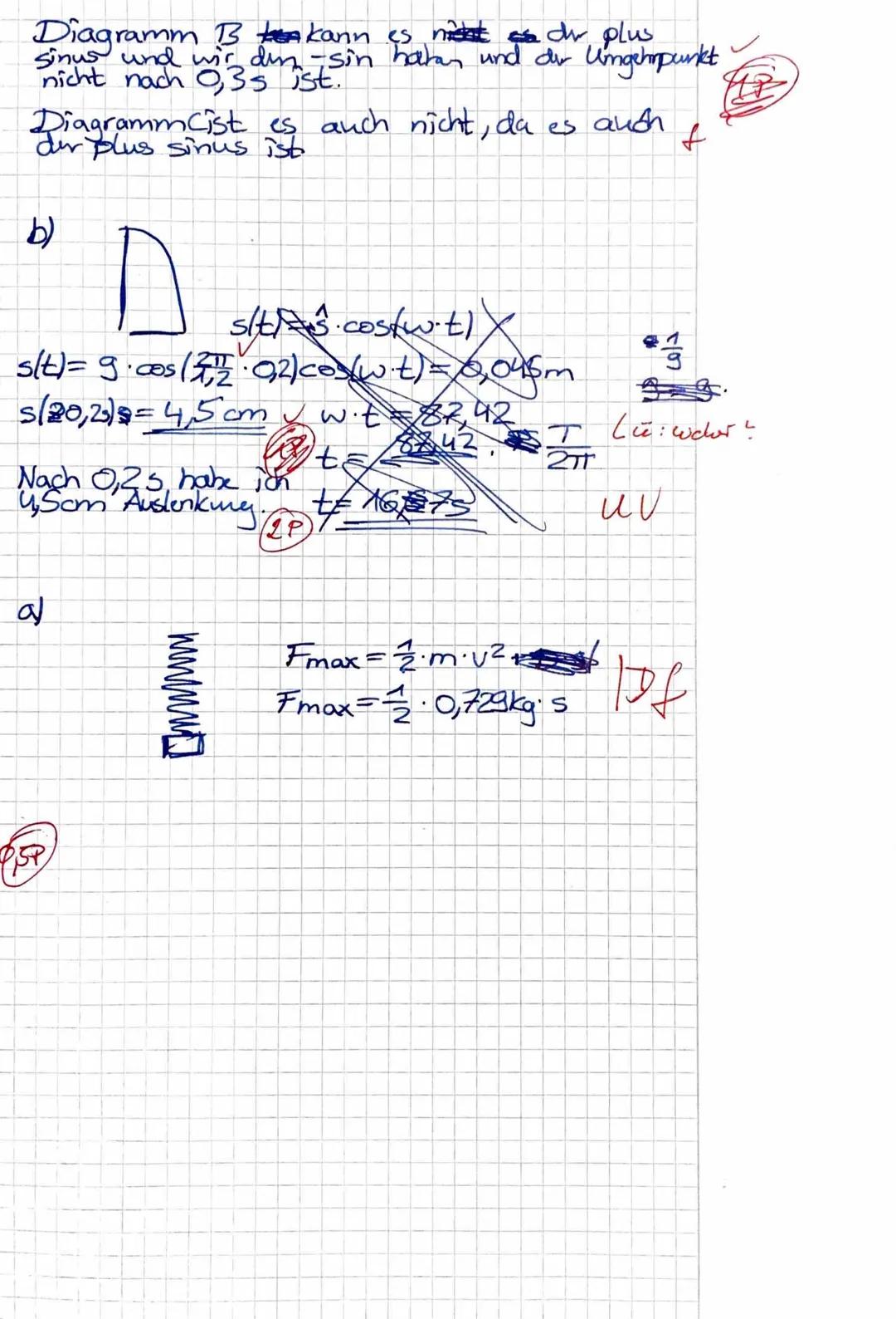 Name:
Aufgabe 1:
Tin s
4
18
/ 8 Punkte)
An einem Faden der Länge l werden nacheinander Kugeln mit unterschiedlicher Masse angehängt.
Der Kug