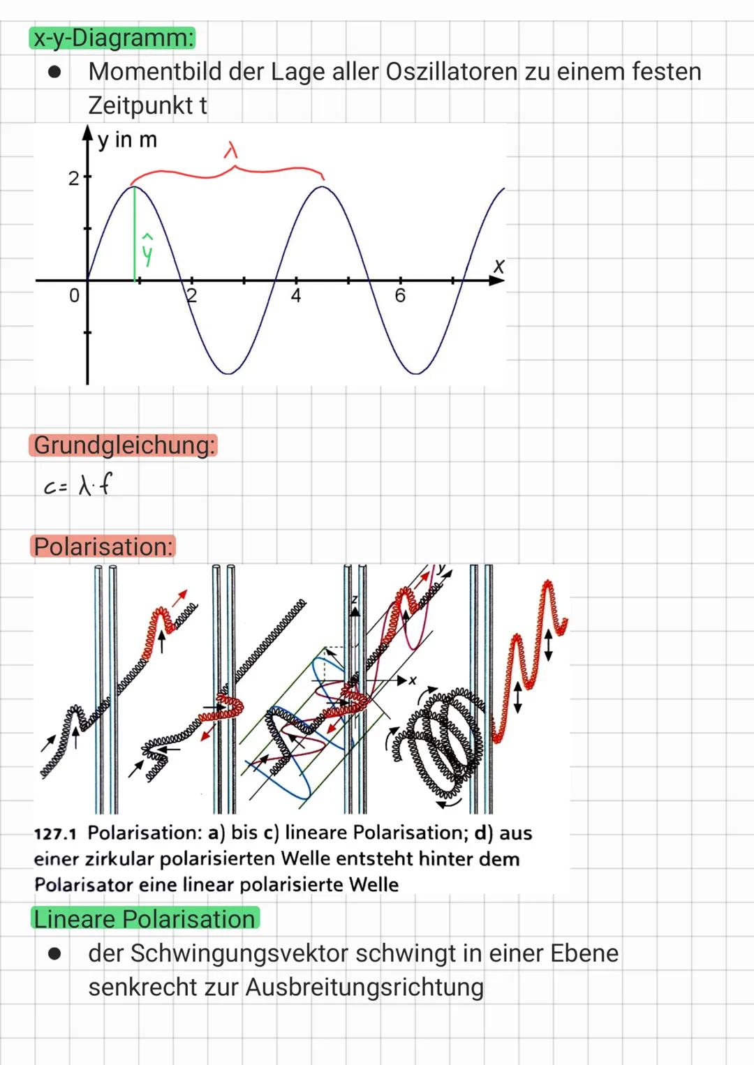 # Wellen
Arten mechanischer Wellen:
a Longitudinalwelle: (Druck- oder Kompressionswelle)

Ausbreitungsrichtung
Schwingungsrichtung
$c_l = \s