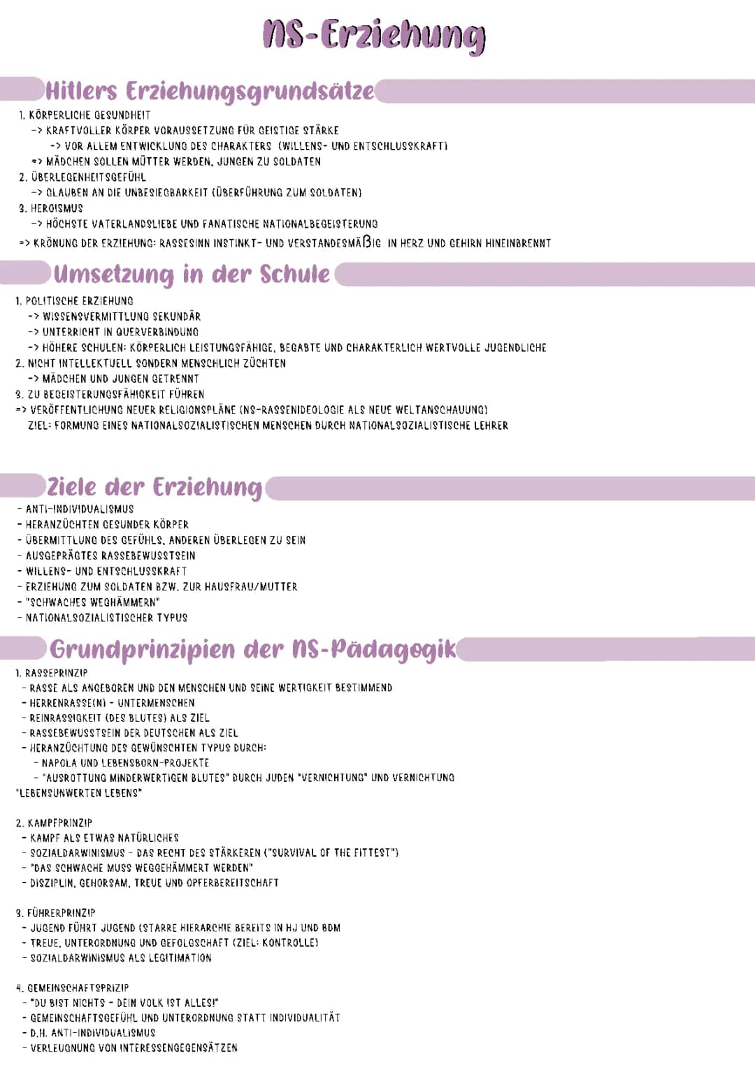 NS Erziehung, Mitscherlich/Mitscherlich, Hermann Giesecke 