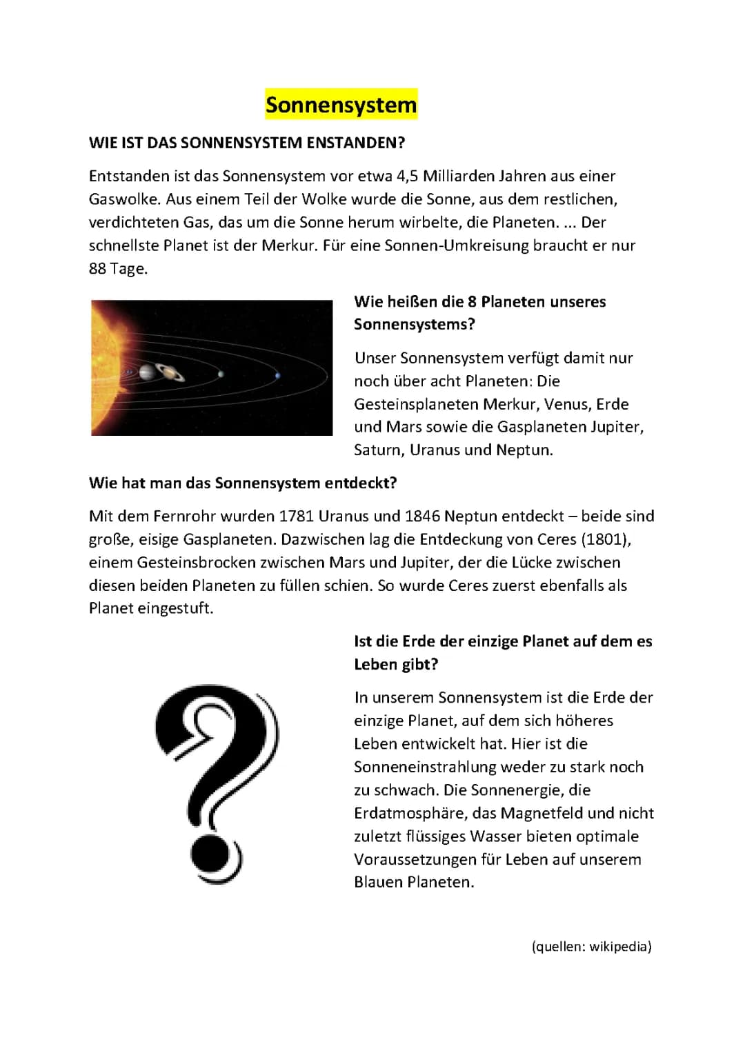 Das Sonnensystem für Kinder: Planeten, Jupiter, Venus und Neptun entdecken