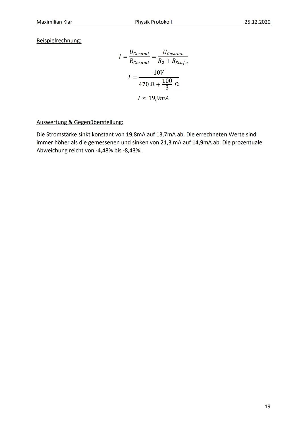 PROTOKOLL ZU
SPANNUNGSTEILERN Maximilian Klar
Inhalt
1. Grundlagen / Theorie:
2. Versuchsdurchführung:..
Versuch 1:.
a) Potentiometerschaltu