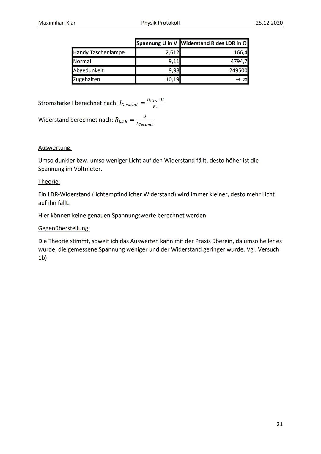 PROTOKOLL ZU
SPANNUNGSTEILERN Maximilian Klar
Inhalt
1. Grundlagen / Theorie:
2. Versuchsdurchführung:..
Versuch 1:.
a) Potentiometerschaltu