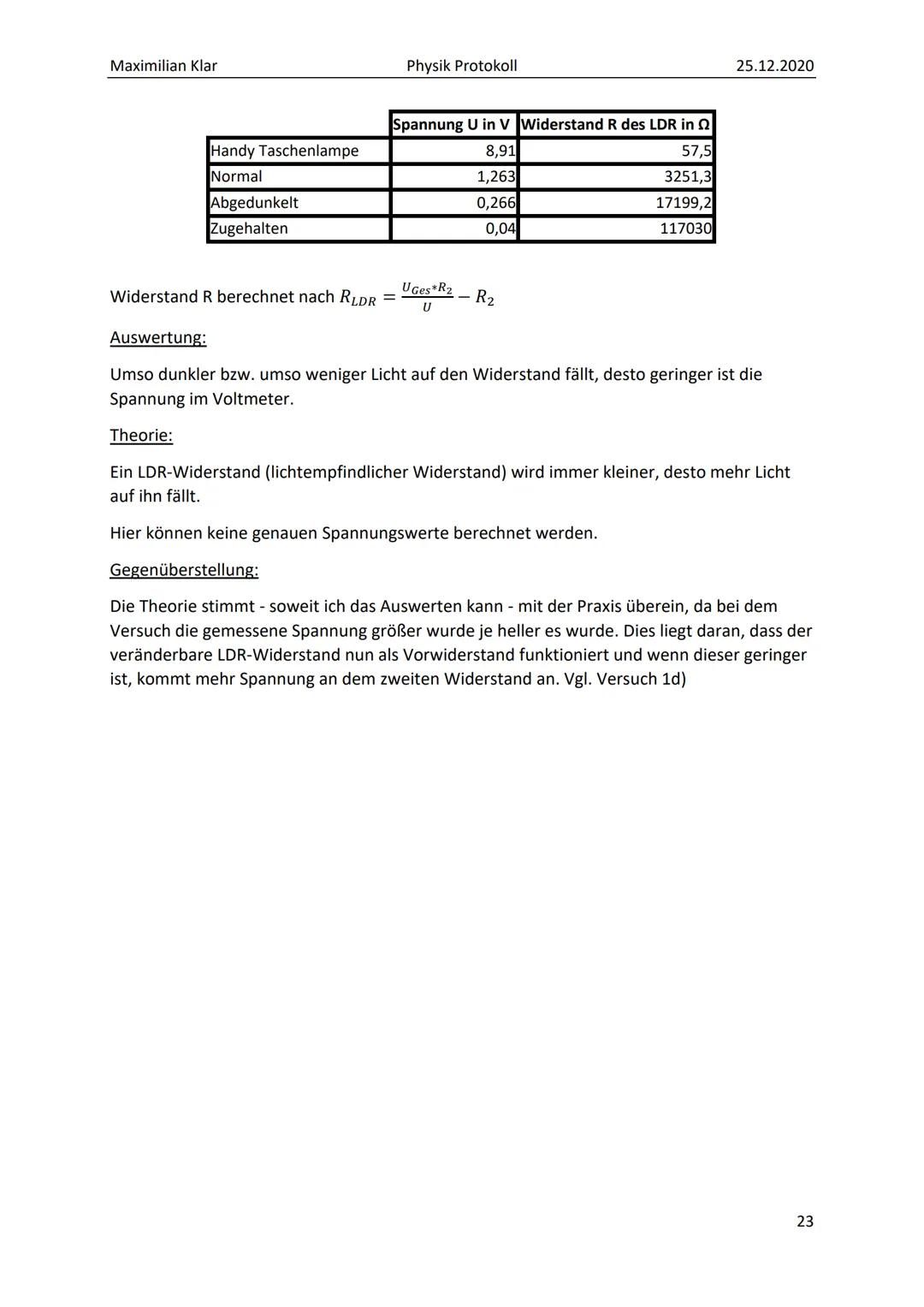 PROTOKOLL ZU
SPANNUNGSTEILERN Maximilian Klar
Inhalt
1. Grundlagen / Theorie:
2. Versuchsdurchführung:..
Versuch 1:.
a) Potentiometerschaltu