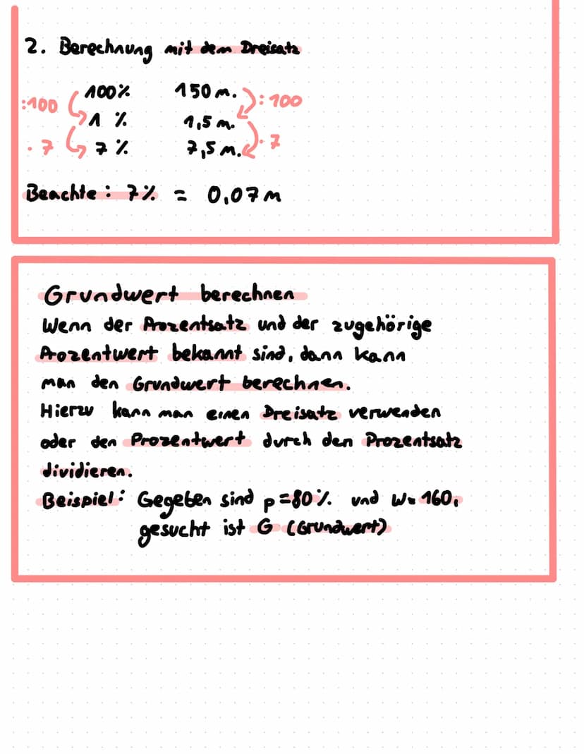 Prozente berechnen !!
Prozentsätze berechnen
Um den Prozentsatz (p) zu berechnen,
dividiert man den Prozentwert (W)
durch den Grundwert (G).
