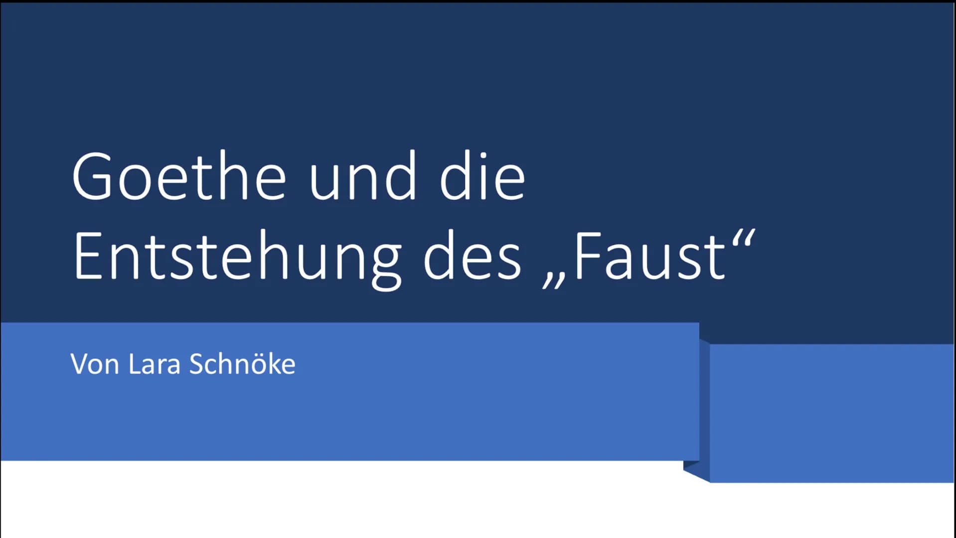 Goethe und die
Entstehung des „Faust"
Von Lara Schnöke 1770
1.Arbeitsphase
am ,,Urfaust"
1772 - 1775
Hinrichtung der
Kindesmörderin
Susanna
