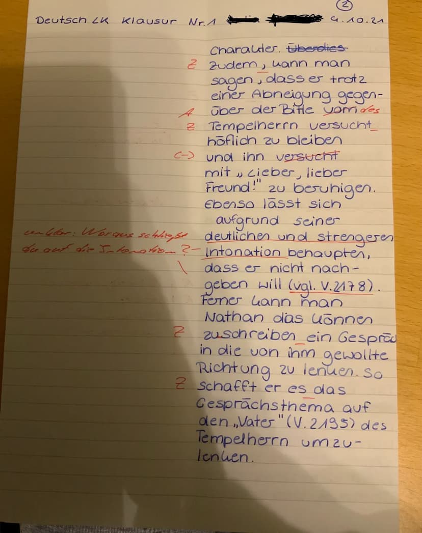 bessen en Häuscht.
ziele der Figuren.
Nathan verfolgt das
z Ziel herauszufinden
Was für ein Stauffen"
(V. 2195) der Vater des
R Tempelhorn d