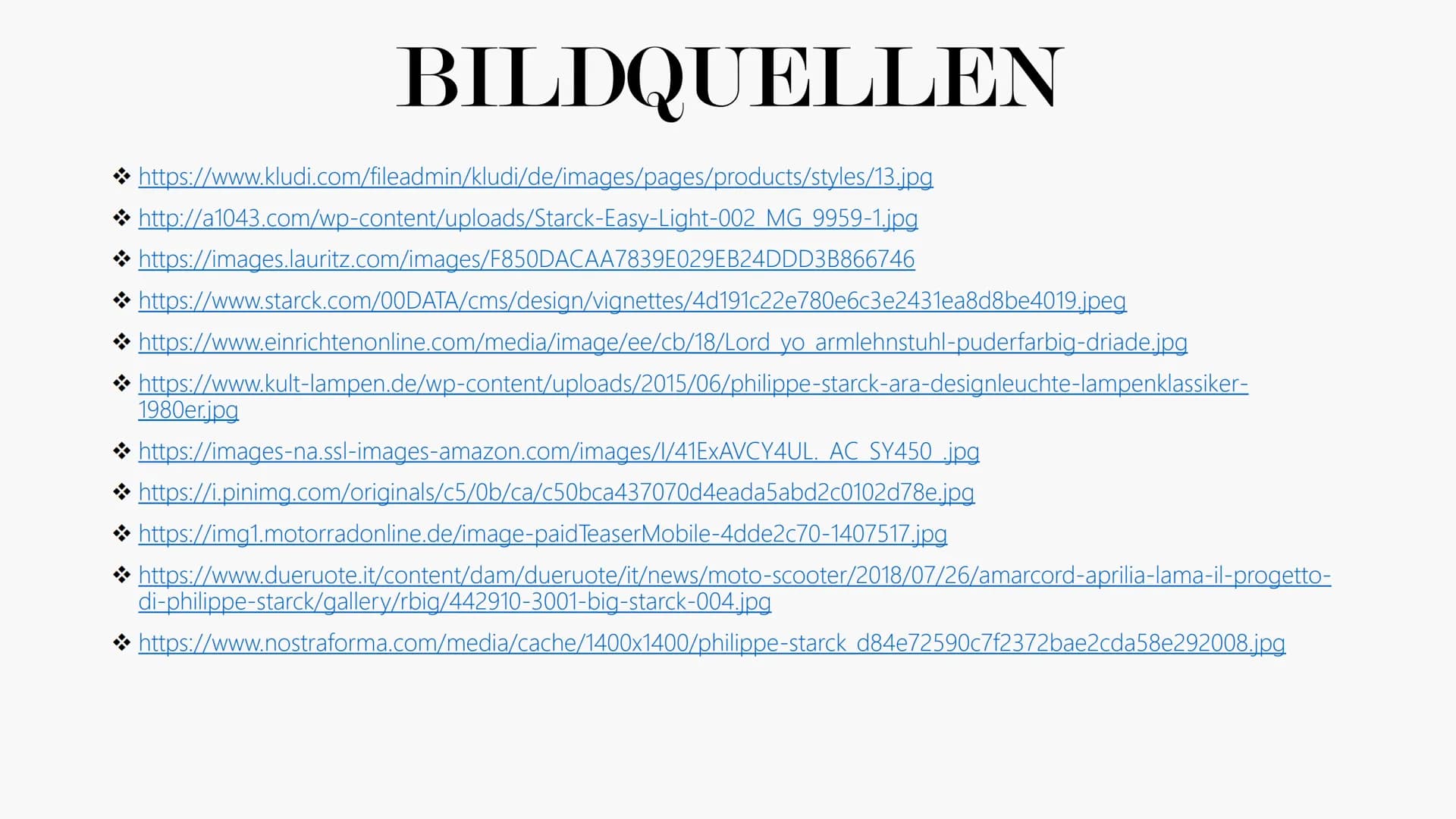 AUTOREN
DESIGN
PHILIPP STARCK GESCHICHTE DES
AUTORENDESIGNS
1980: Bildung von Designergruppen
Prinzip des Designs: Kunsthandwerks- und
Gebra