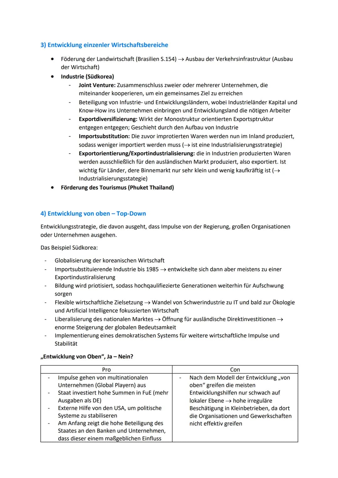 Strategien und Instrumente zur Reduzierung von
Disparitäten
1) Entwicklungsstartegien
1)
Entwicklungszusammenarbeit
Bilateral: Industrieländ