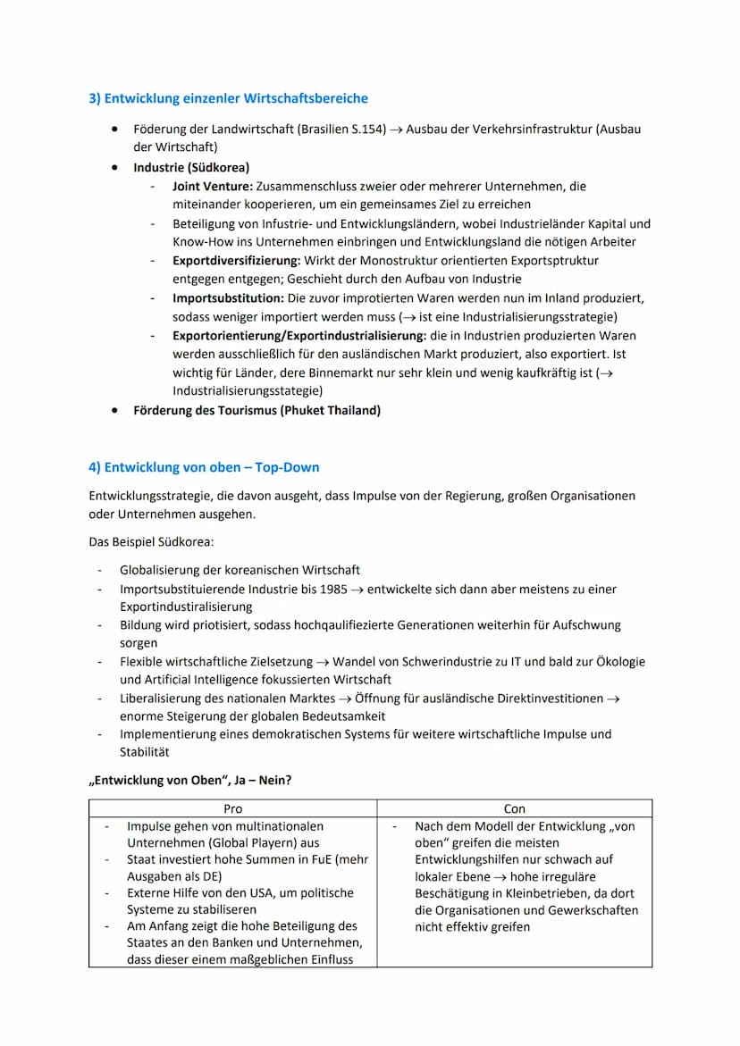 Strategien und Instrumente zur Reduzierung von
Disparitäten
1) Entwicklungsstartegien
1)
Entwicklungszusammenarbeit
Bilateral: Industrieländ