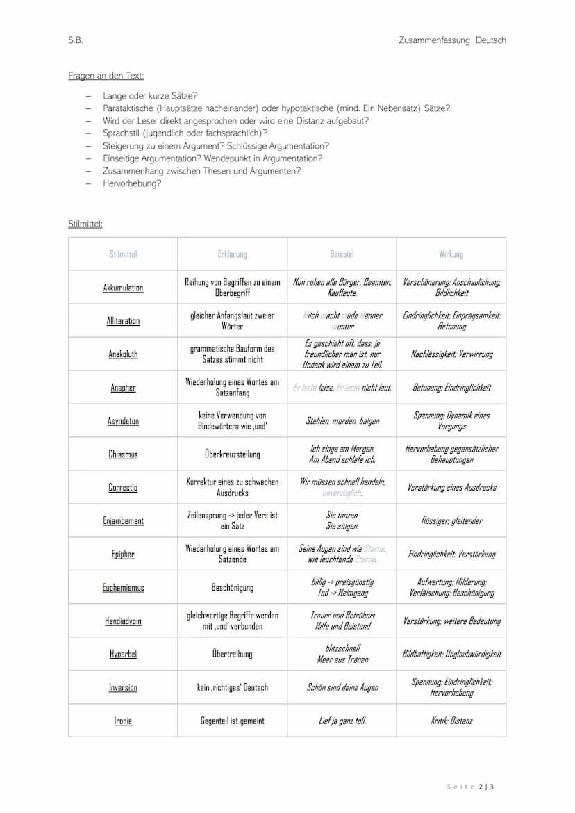 S.B.
EINLEITUNG
Themasatz: Intention und Adressaten
-> 1/4 Seite
→ ¾ Seite
Einleitungsgedanke: eigene Erfahrung/ Erlebnis/ aktuelles Thema (