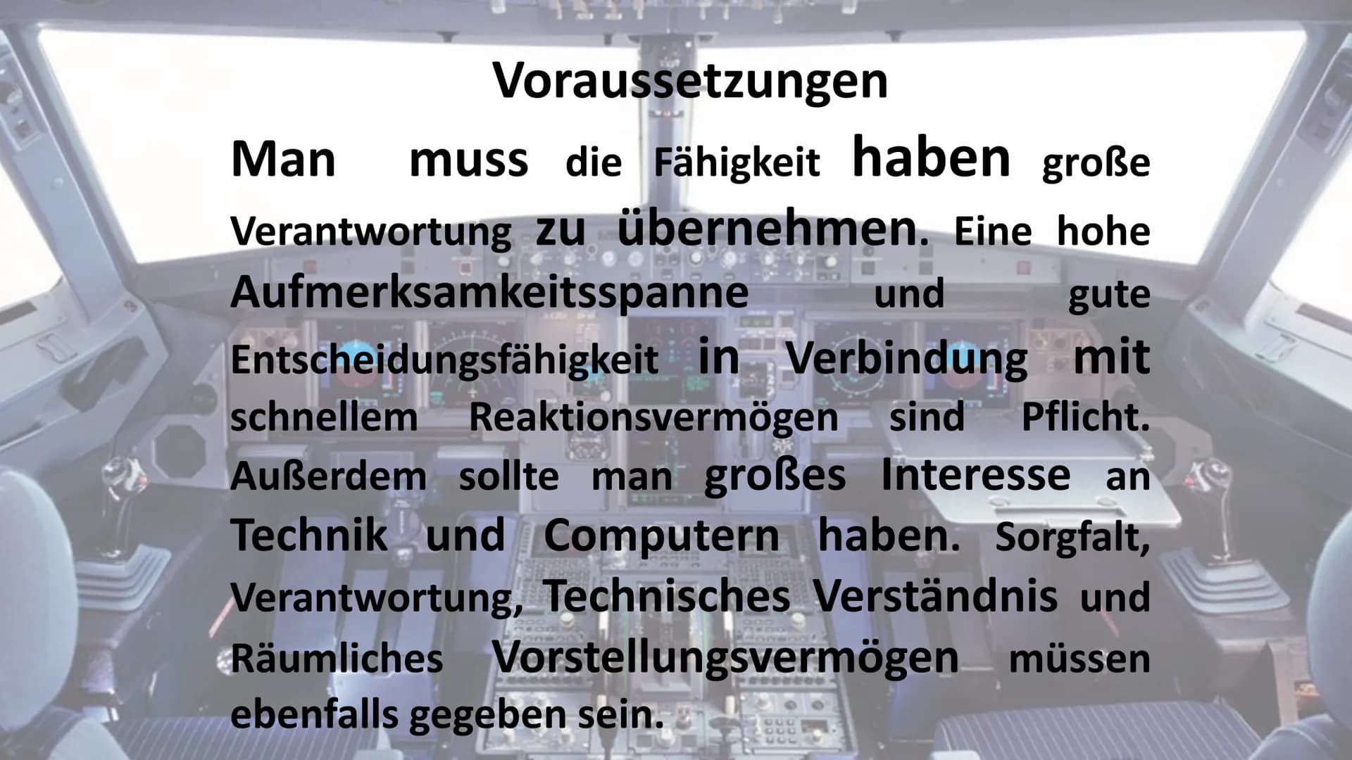 Traumberuf
Fluglotse Tätigkeiten
Als Fluglotse hat man die Aufgabe, für
Sicherheit im Flugverkehr zu sorgen.
Man ist dafür verantwortlich, d