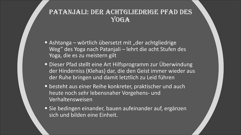 YOGA
W WAS IST YOGA?
▪ Oberbegriff für eine Vielzahl von
körperlichen und geistigen Übungen
▪ Übersetzt bedeutet das Sanskrit-Wort
Yoga u.a.