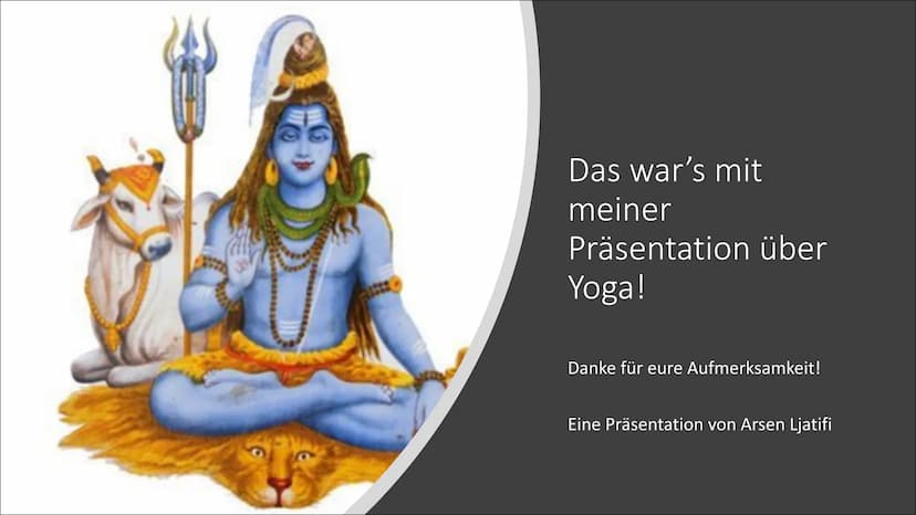 YOGA
W WAS IST YOGA?
▪ Oberbegriff für eine Vielzahl von
körperlichen und geistigen Übungen
▪ Übersetzt bedeutet das Sanskrit-Wort
Yoga u.a.
