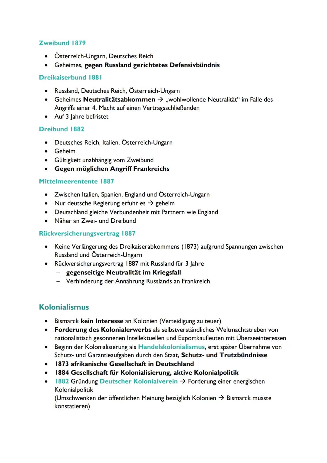 LERNZETTEL
OTTO VON BISMARCKS LEISTUNGEN
GESCHICHTE UND POLITISCHE BILDUNG
Politische Ämter Bismarcks
1847-48 Mitglied des vereinigten Landt