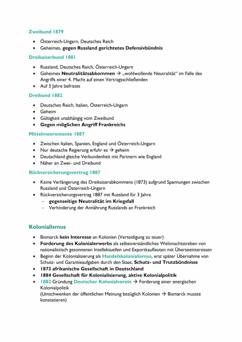 LERNZETTEL
OTTO VON BISMARCKS LEISTUNGEN
GESCHICHTE UND POLITISCHE BILDUNG
Politische Ämter Bismarcks
1847-48 Mitglied des vereinigten Landt