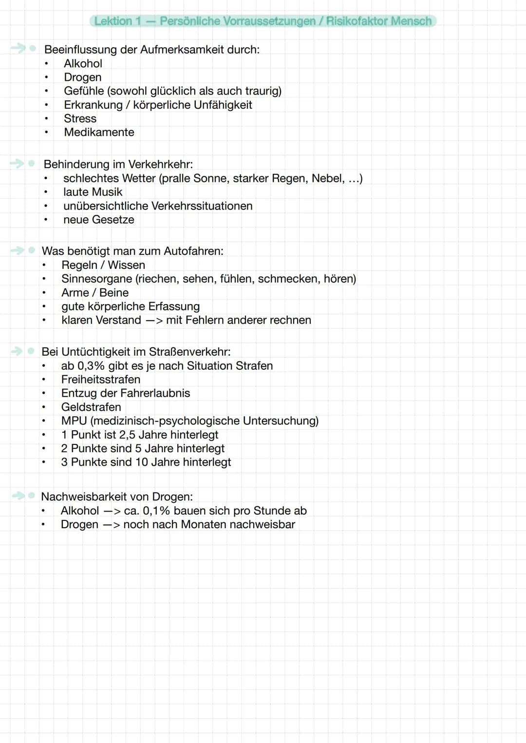 Lektion 1 — Persönliche Vorraussetzungen / Risikofaktor Mensch
