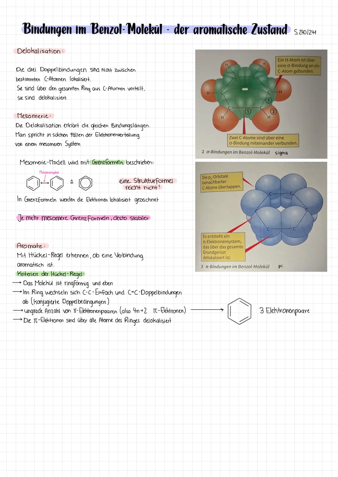 Benzol- Begründer einer einer neuen Stoffklasse S.238/239
Eigenschaften von Benzol:
·leicht entzündbar, brennt mit stark rußender Flamme
→ u