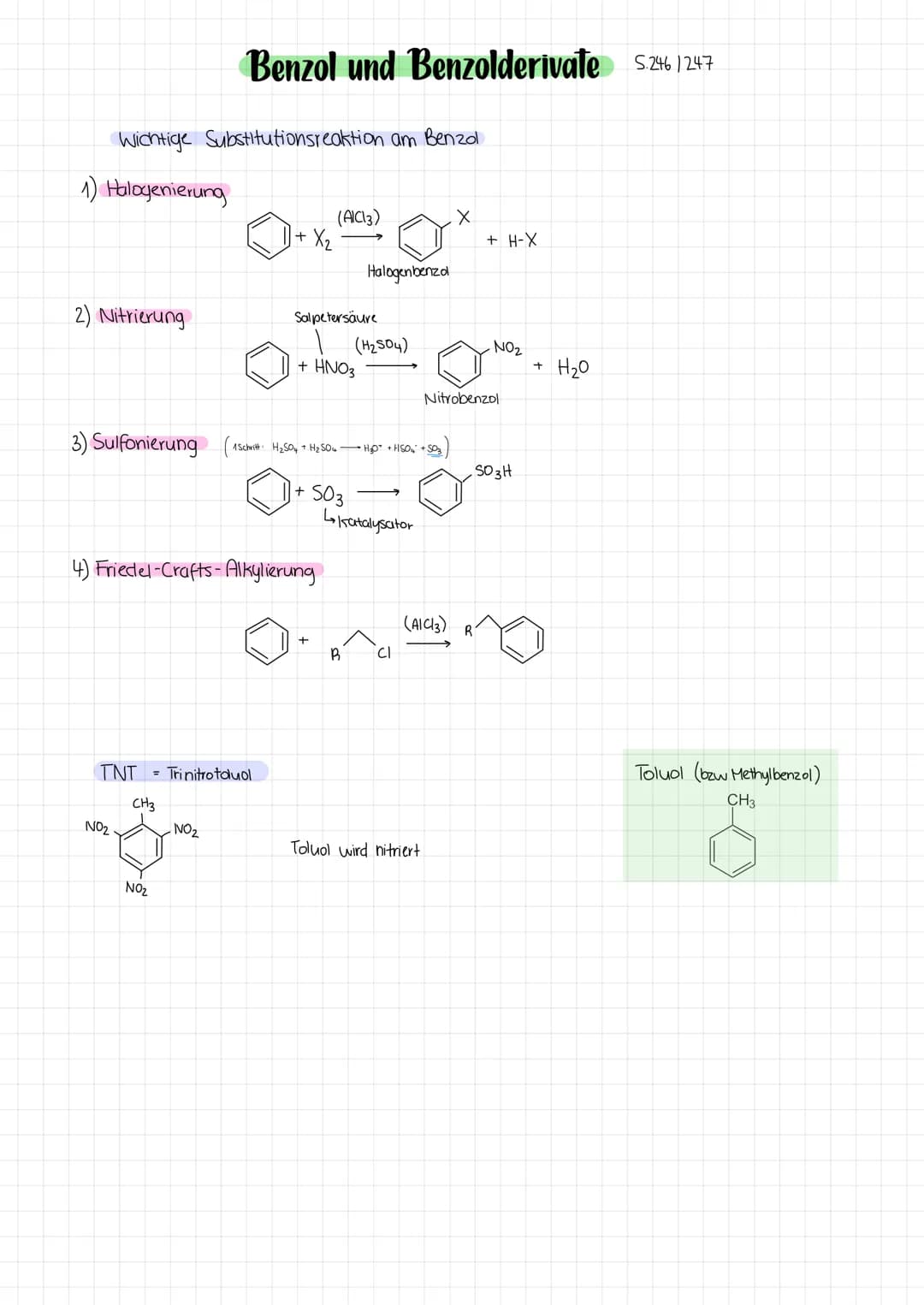 Benzol- Begründer einer einer neuen Stoffklasse S.238/239
Eigenschaften von Benzol:
·leicht entzündbar, brennt mit stark rußender Flamme
→ u