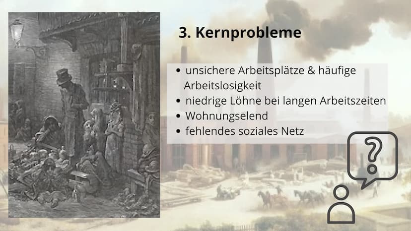 Vortrag Geschichte
Die soziale Frage
y Handout- Die soziale Frage
Entstehung & Ursachen
• grundlegende Veränderung
der Wirtschaft
• Ersetzen
