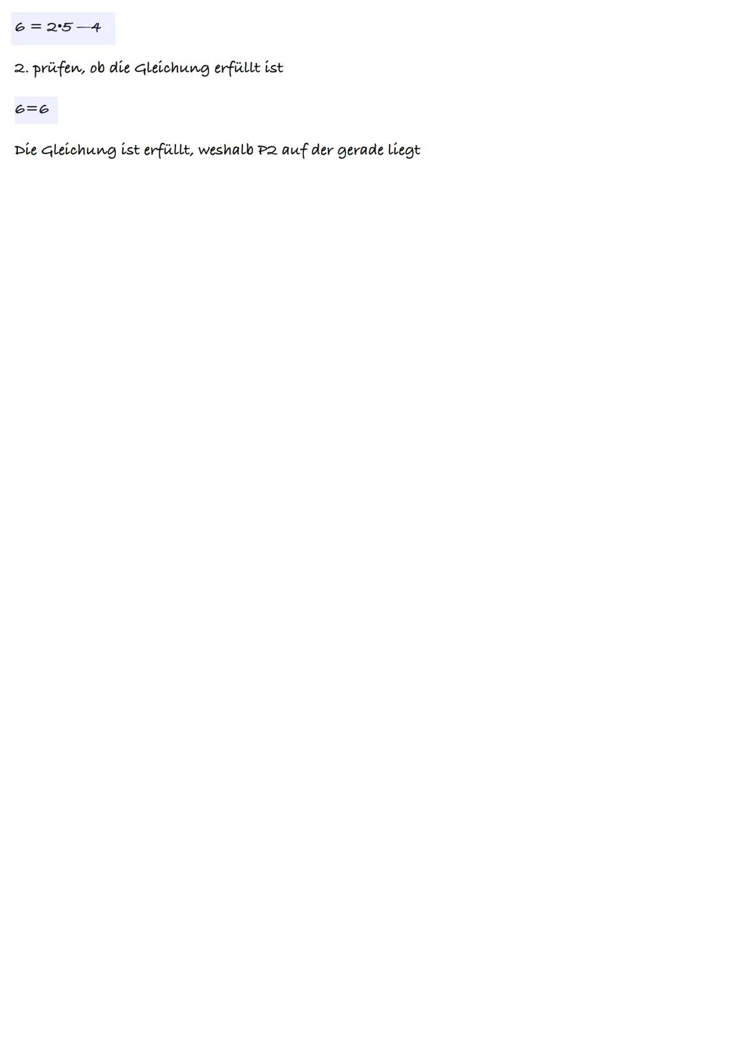 Punktprobe
Bei der Punktprobe wird rechnerisch entschieden, ob ein Punkt auf dem Funktionsgraphen liegt.
Ist der Graph einer linearen Funkti