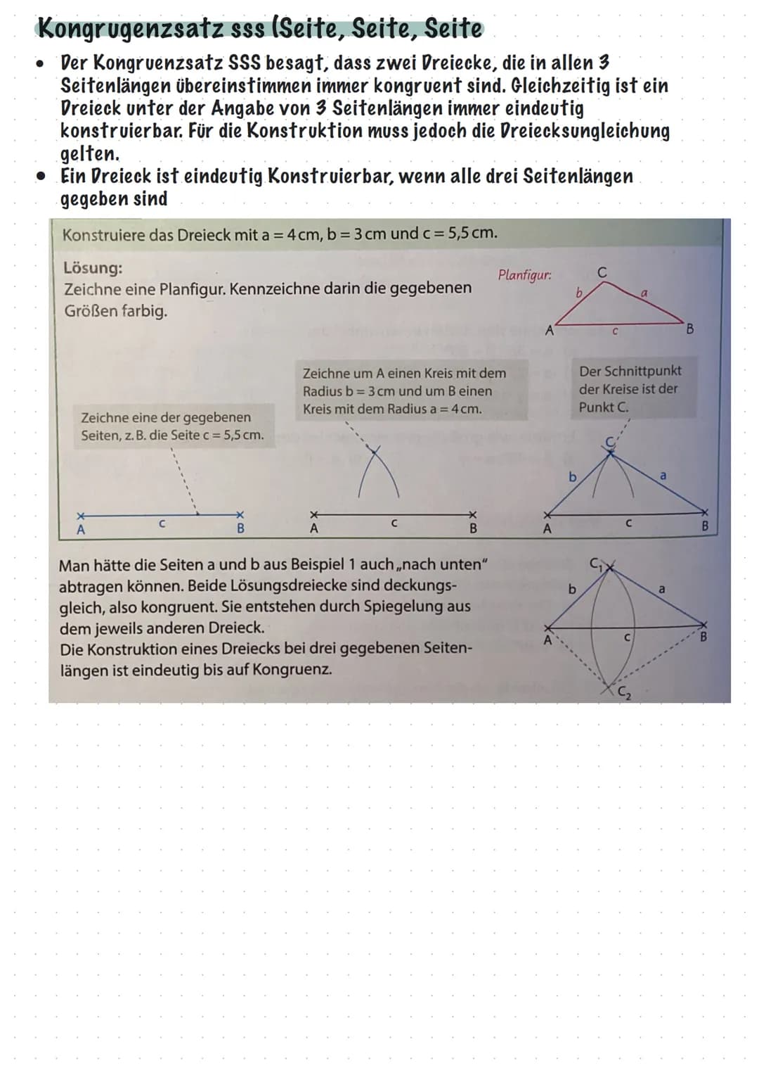 KONGRUENTE
S/s = Seite
W/w = Winkel
Geometrische Figuren, die in Form und
Flächeninhalt übereinstimmen, heißen
deckungsgleich oder kongruent
