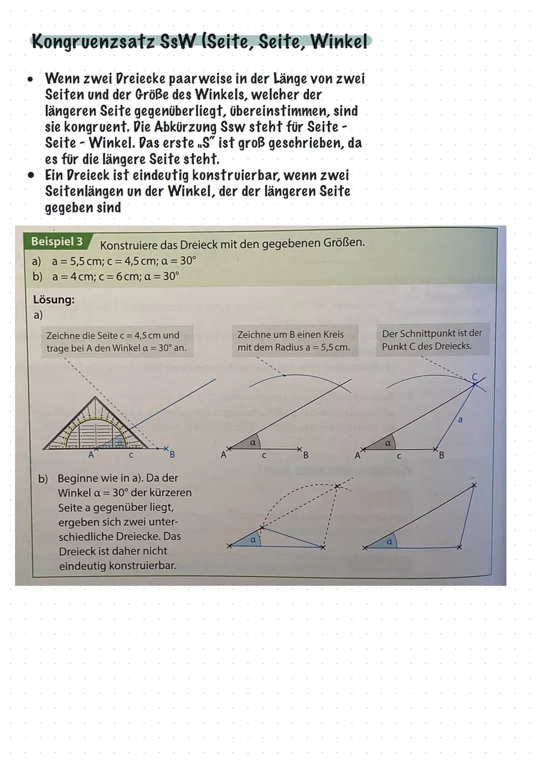 KONGRUENTE
S/s = Seite
W/w = Winkel
Geometrische Figuren, die in Form und
Flächeninhalt übereinstimmen, heißen
deckungsgleich oder kongruent