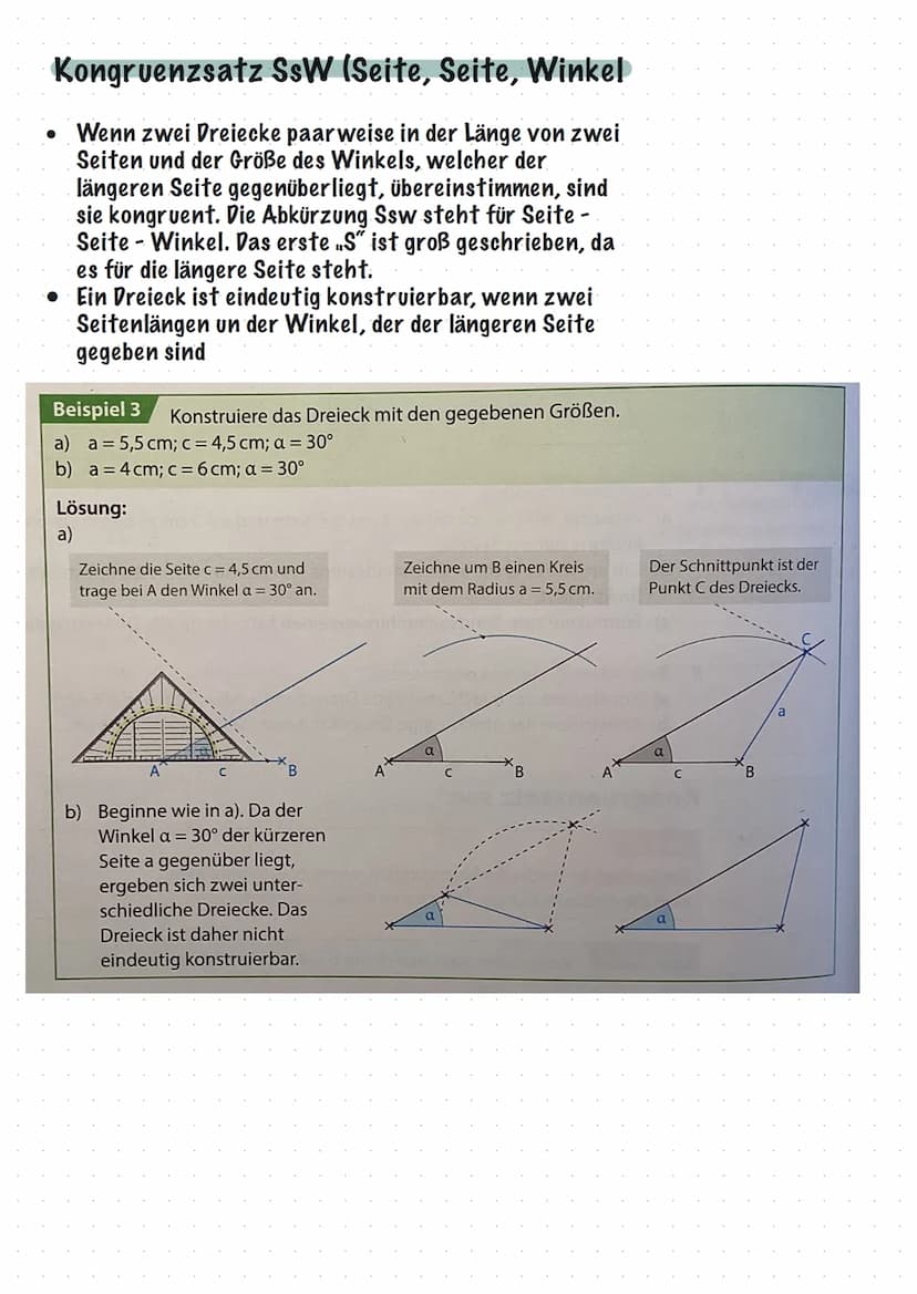 KONGRUENTE
S/s = Seite
W/w = Winkel
Geometrische Figuren, die in Form und
Flächeninhalt übereinstimmen, heißen
deckungsgleich oder kongruent