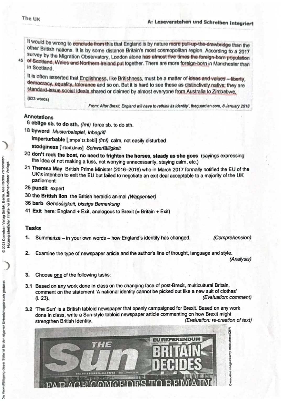 Die Vervielfältigung dieser Seite ist für den eigenen Unterrichtsgebrauch gestattet.
2023 Cornelsen Verlag GmbH, Berlin. Alle Rechte vorbeha