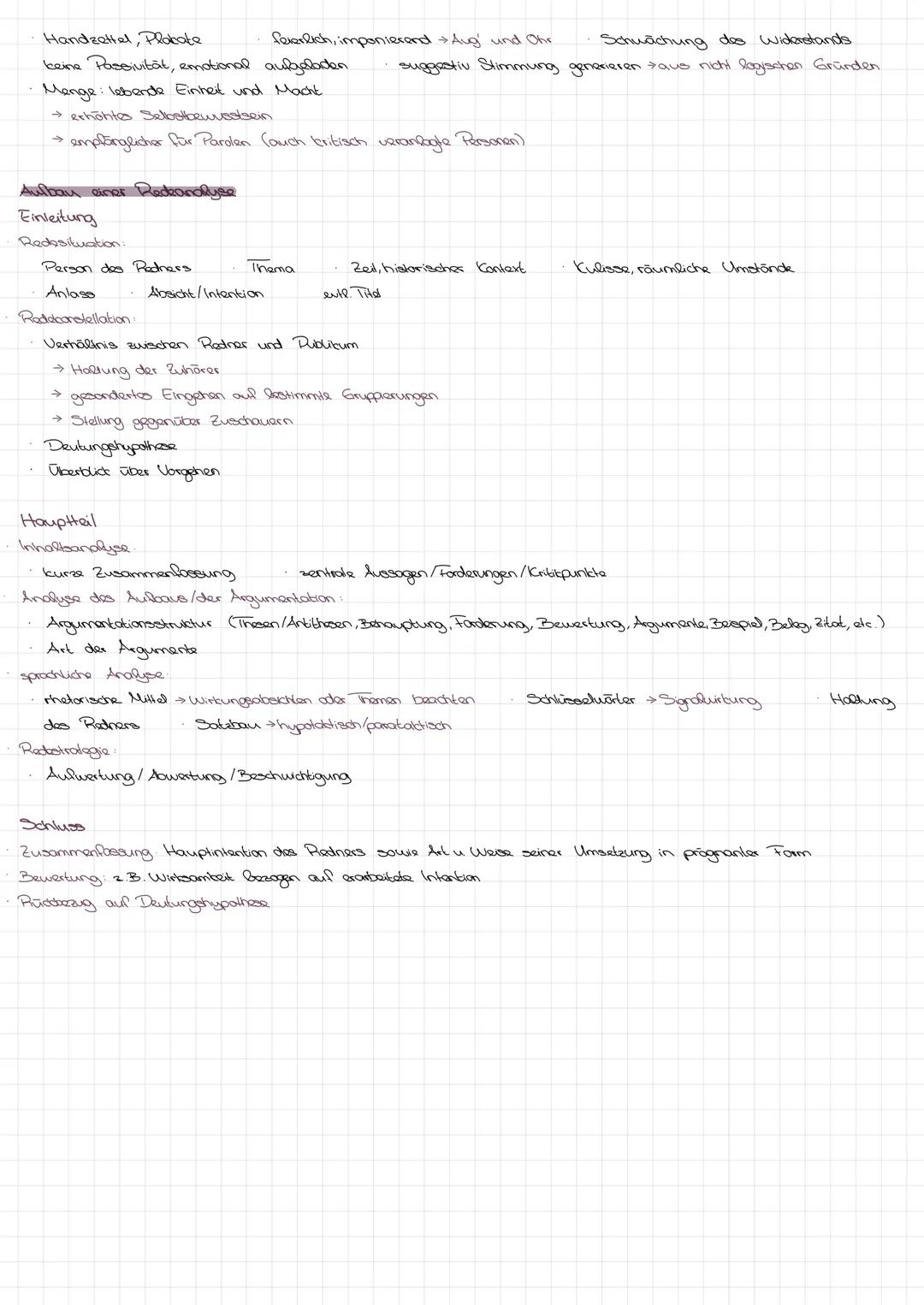 Rhetorike → Lehre der wirkungsvollen Gestaltung des Sprechens.
Redeformen:
Feier- oder Festrede (<-> Trauerrede).
Es geht um:
Beeinflussung 