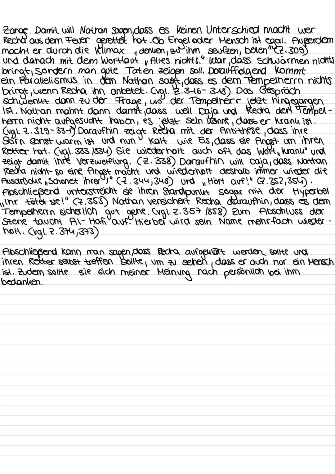 DRAMENSZENANALYSE
Aufzug 2. Auftritt
Im 2. Auftritt des 1. Aufzug im Drama, Nathan der Weise" (1779) von Gott -
hold Ephraim Lessing geht es