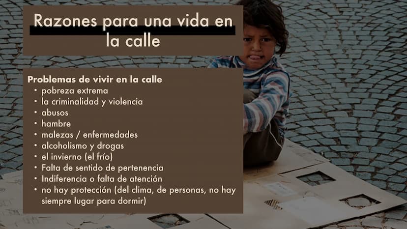 LOS NIÑOS
DE LA CALLE
Una presentación de
Jenny y Max 01
Informaciones Generales
04
Formas del Trabajo infantil
Sumario
02
Características e
