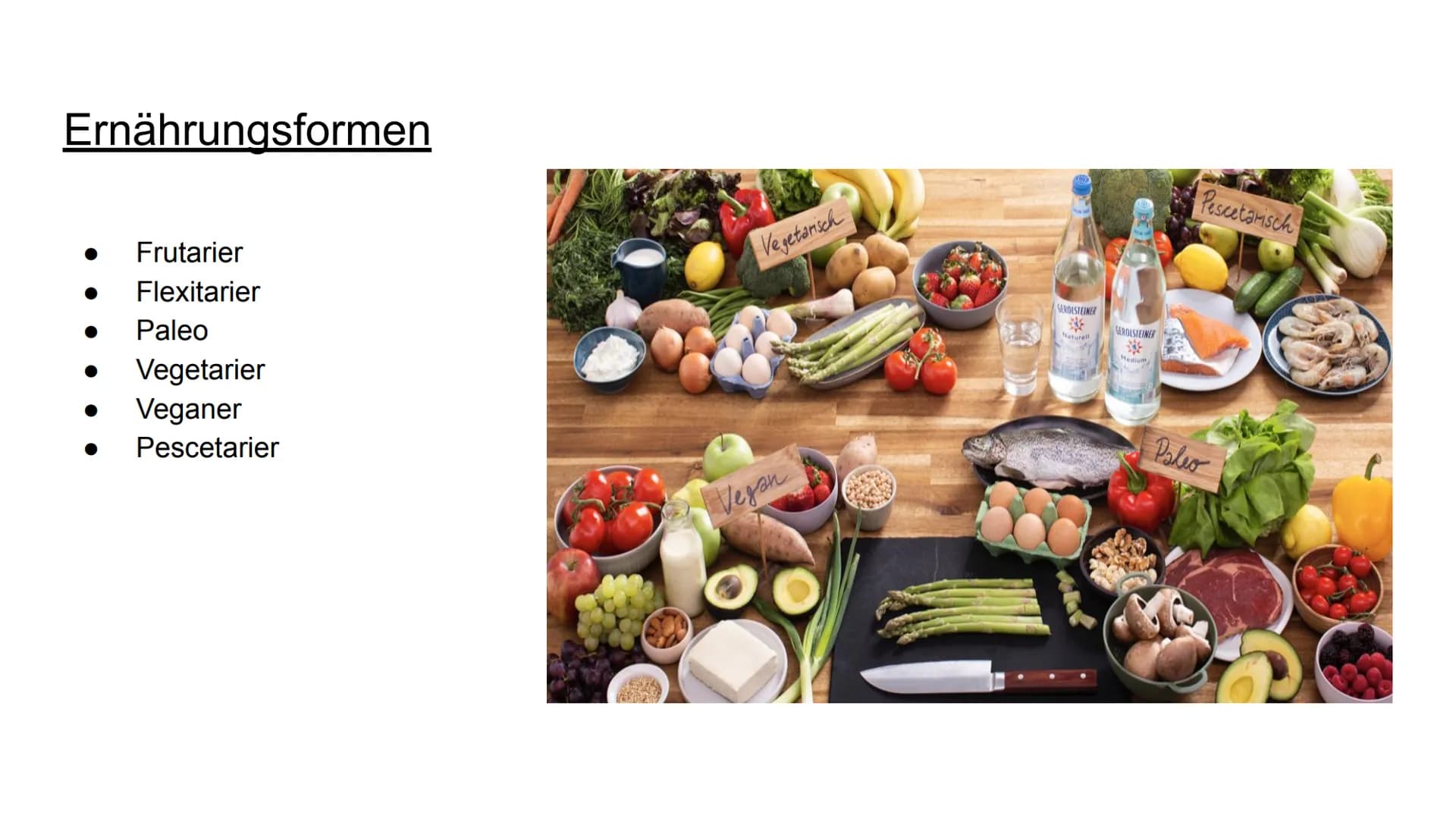 Gesunde Ernährung
↓ Gliederung
1. Ernährungspyramide
2.Bestandteile von Lebensmitteln
3.Allgemeine Ernährungstipps
4.Ernährungsformen
5.Folg