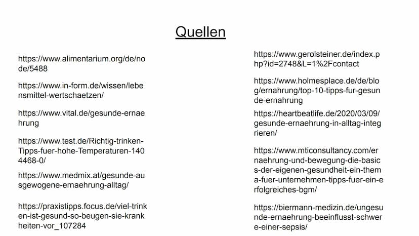 Gesunde Ernährung
↓ Gliederung
1. Ernährungspyramide
2.Bestandteile von Lebensmitteln
3.Allgemeine Ernährungstipps
4.Ernährungsformen
5.Folg