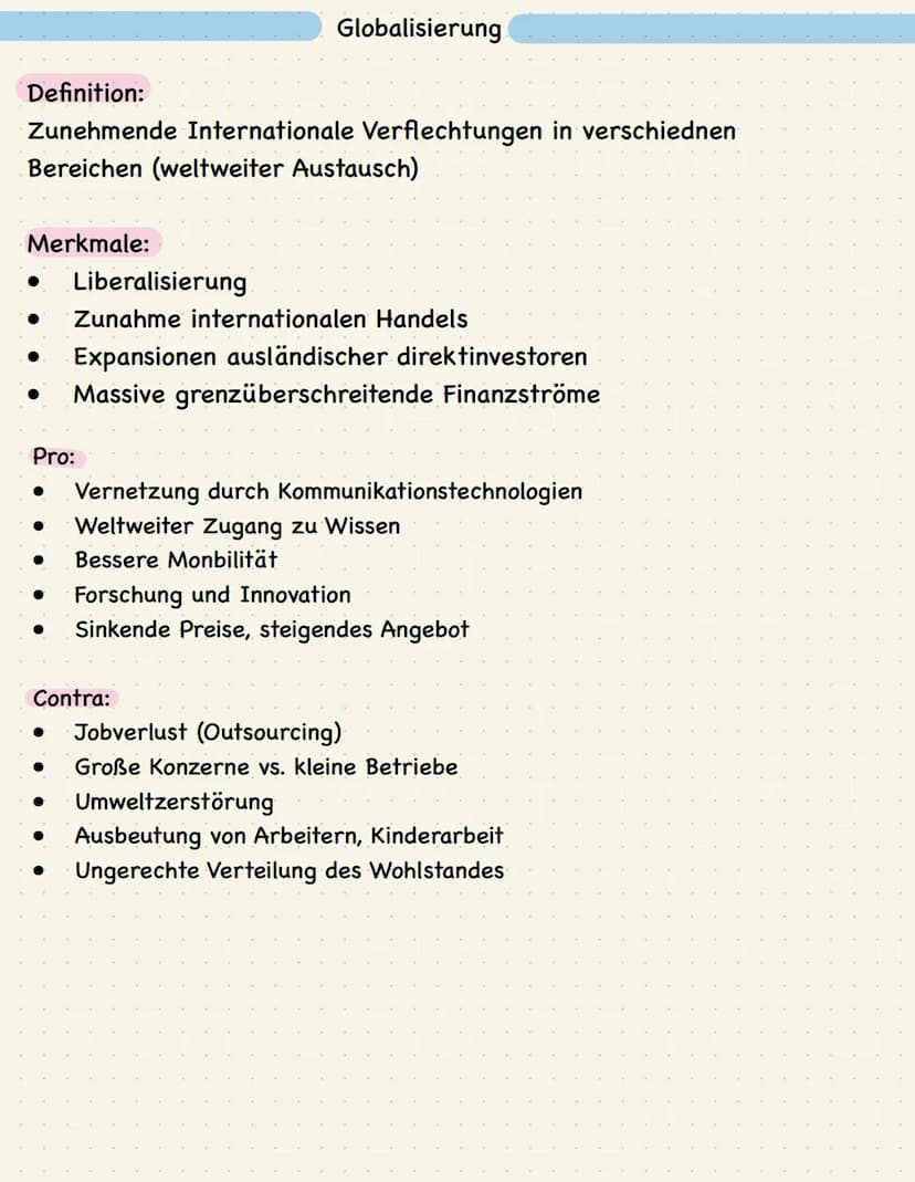 Politik: Schwerpunktthema 2
05.03.2023
Jana Janecki Checkliste:
● Merkmale der Globalisierung
● Globale Ungleichheit
-> Globaler Sünden, Glo
