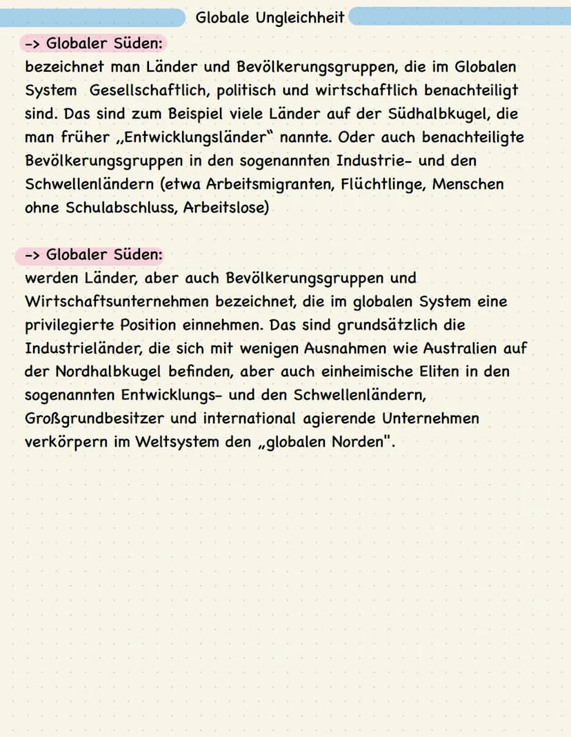 Politik: Schwerpunktthema 2
05.03.2023
Jana Janecki Checkliste:
● Merkmale der Globalisierung
● Globale Ungleichheit
-> Globaler Sünden, Glo