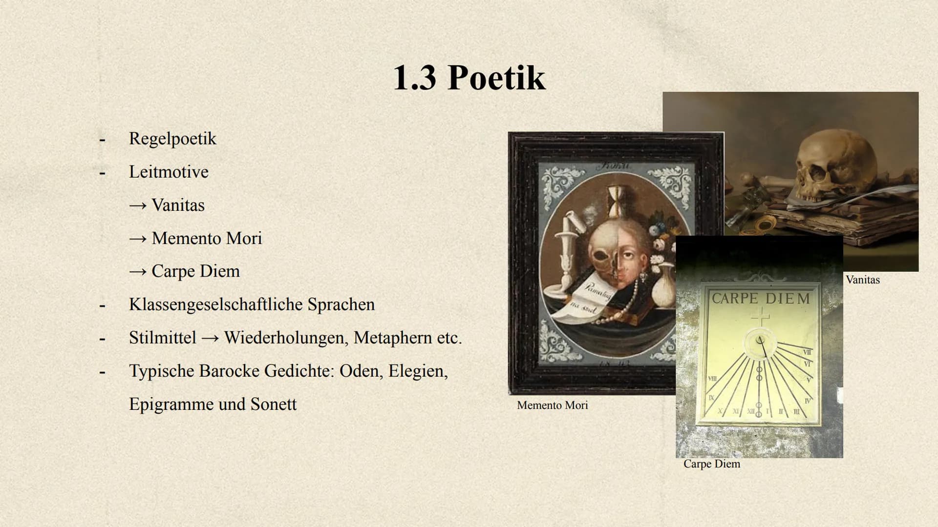 spellin
Barock und Sonett
hoone Inwiefern besteht eine Affinität zwischen dem
literarischen Barock und der lyrischen Gattung
Sonett? 1.
Baro