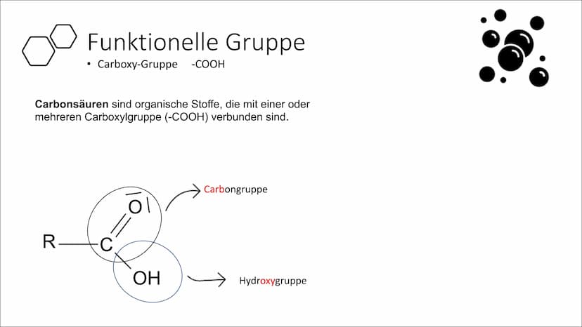 000
O
Oo
Carbonsäure
Von Paula, Sarah, Victoria,
Celine, Malte Inhaltsverzeichnis
●
●
●
●
●
Funktionelle Gruppe
Synthese
Anwendung + (Herste